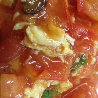 完熟トマトと卵の中華炒め